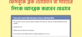 ফেসবুকে ডোমেইন ব্লক হলে আনব্লক করবেন যেভাবে